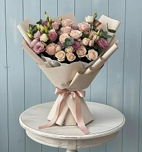 Букет цветов из:  Розы и Лизиантусы #REPLACE_PRED# Новой Криуше
