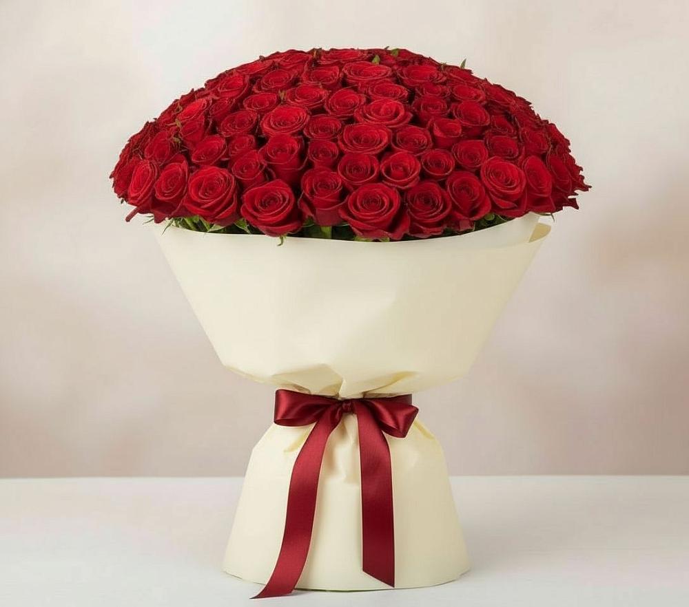 Букет 101 Красная роза Милано в Новой Криуше
