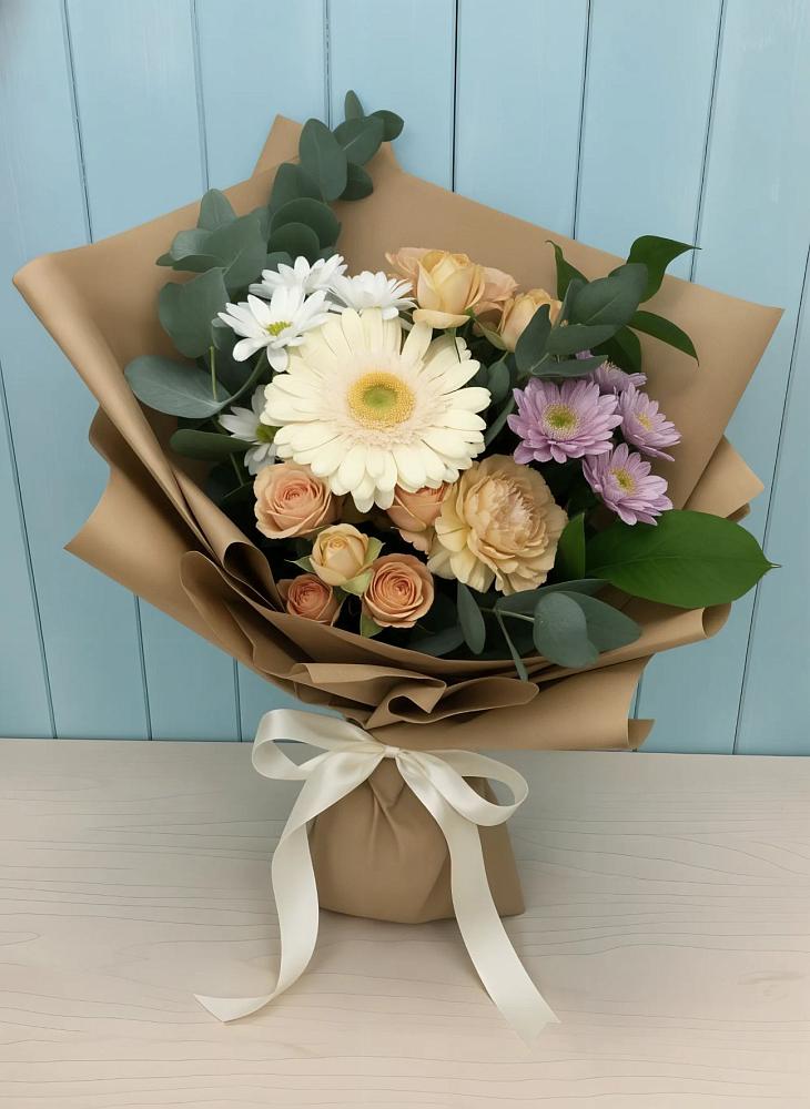 Букет цветов из: Герберы и Хризантемы в Новой Криуше