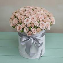 Цветочная композиция из Розы в шляпной коробке в Новой Криуше