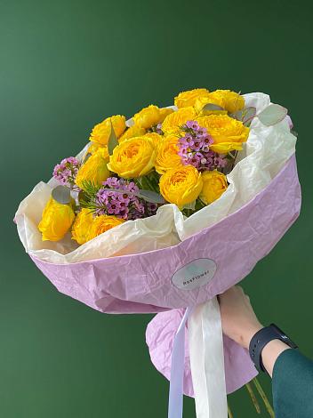 Букет Кустовые желтые розы в Новой Криуше