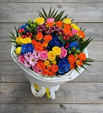 Букет цветов из:  Розы и Хризантемы #REPLACE_PRED# Новой Криуше