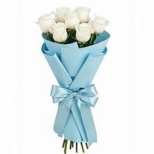 Букет 7 белых роз Проуд в Новой Криуше