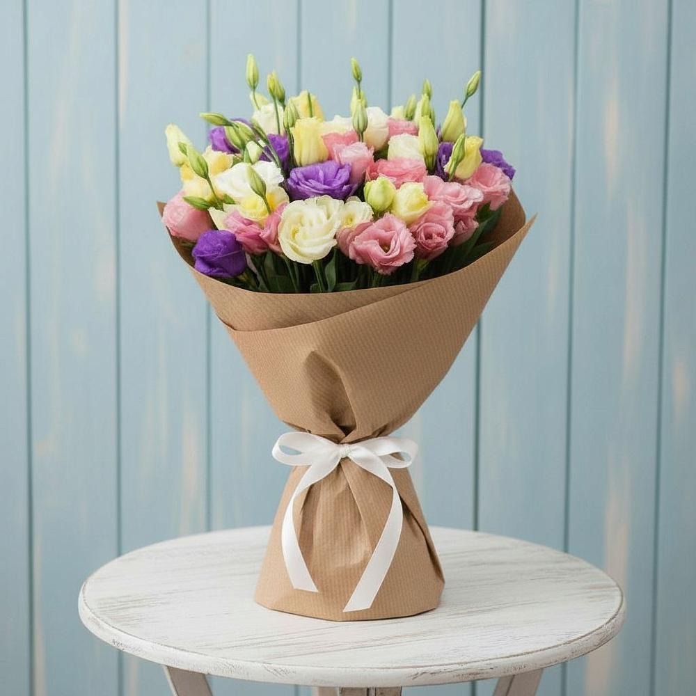 Букет цветов из: Лизиантусы в Новой Криуше