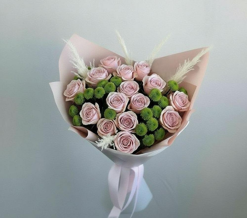 Букет цветов из: Розы и Хризантемы в Новой Криуше