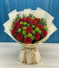 Букет цветов из:  Розы и Хризантемы в Новой Криуше