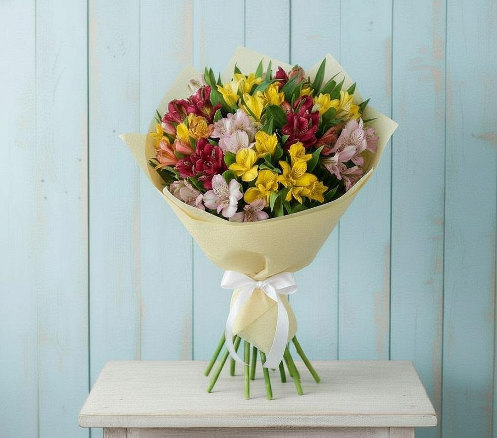 Букет цветов из: Альстромерии в Новой Криуше