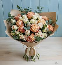 Букет цветов из:  Альстромерии и Розы #REPLACE_PRED# Новой Криуше