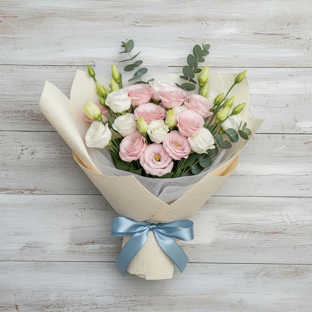 Букет цветов из: Лизиантусы в Новой Криуше